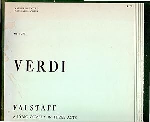 Falstaff - A Lyric Comedy in Three Acts [LARGE FULL SCORE - 4 SYSTEMS per PAGE]