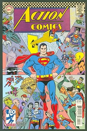 Action Comics #1000 (1960s variant cover by Mike Allred)