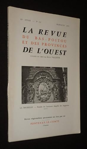 Bild des Verkufers fr La Revue du Bas-Poitou et des provinces de l'Ouest (82e anne - n2-3, mars-juin 1971) zum Verkauf von Abraxas-libris