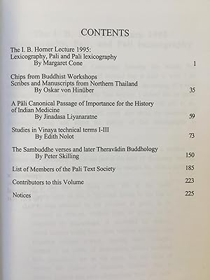 Seller image for Journal of the Pali Text Society: v. 22, 1996 for sale by Joseph Burridge Books