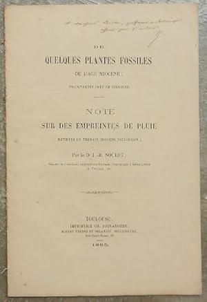 De quelques plantes fossiles de l'âge Miocène, découvertes près de Toulouse. - Note sur des empre...