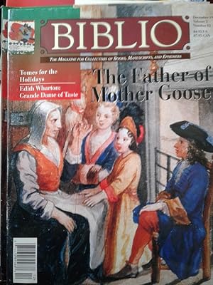 Imagen del vendedor de Biblio: The Magazine for Collectors of Books, Manuscripts, and Ephemera; Dec 1997 Vol 2 Number 12 a la venta por hcmBOOKS