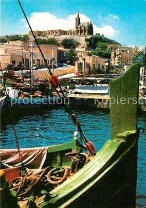 Seller image for Postkarte Carte Postale 73599445 Gozo Malta Mgarr Harbour Church of our Lady of Lourdes Gozo Malta for sale by Versandhandel Boeger
