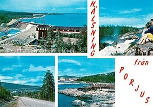 Postkarte Carte Postale 73598290 Porjus Panorama Staumauer Wasserfall