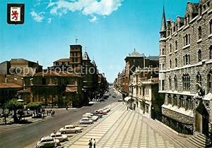 Bild des Verkufers fr Postkarte Carte Postale 73602419 Leon Castilla y Leon Plaza de San Marcelo con Calle Ordono al fondo Leo zum Verkauf von Versandhandel Boeger