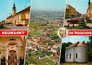 Bild des Verkufers fr Postkarte Carte Postale 73599318 Neumarkt Hausruckkreis Kirche Fliegeraufnahme Marktplatz Kirche in Kall zum Verkauf von Versandhandel Boeger