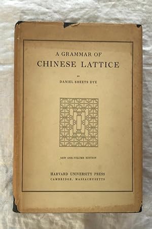 Image du vendeur pour A Grammar of Chinese Lattice mis en vente par Doodletown Farm Books