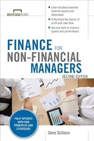 Immagine del venditore per Finance for Nonfinancial Managers, Second Edition (Briefcase Books Series) by Siciliano, Gene [Paperback ] venduto da booksXpress