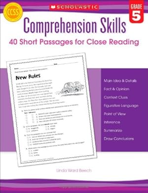Seller image for Comprehension Skills: Short Passages for Close Reading: Grade 5 by Beech, Linda [Paperback ] for sale by booksXpress