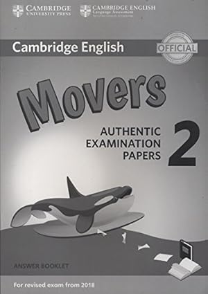 Imagen del vendedor de Cambridge English Young Learners 2 for Revised Exam from 2018 Movers Answer Booklet: Authentic Examination Papers [Soft Cover ] a la venta por booksXpress