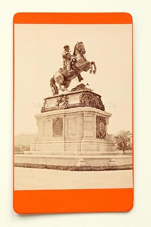 Czihak Wien Denkmal des Prinzen Eugen von Savoyen. Originalfotografie CDV um 1880