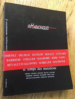 Image du vendeur pour Revue Inharmoniques n1. Le temps des mutations. mis en vente par Les Livres du Pont-Neuf