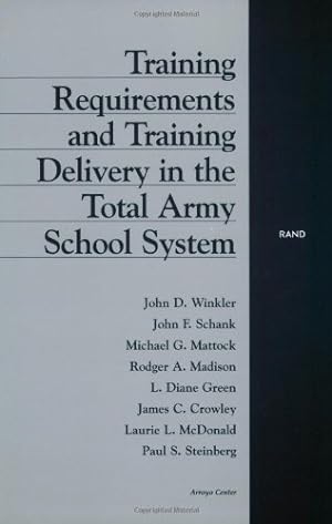 Imagen del vendedor de Training Requirements And Training Delivery In The Total Army School System by Winkler, John D., Schank, John, Mattock, Micael G., Madison, Rodger A., Green, Diane [Paperback ] a la venta por booksXpress
