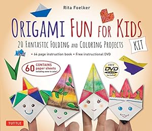 Seller image for Origami Fun for Kids Kit: 20 Fantastic Folding and Coloring Projects: Kit with Origami Book, Fun & Easy Projects, 60 Origami Papers and Instructional DVD by Foelker, Rita [Paperback ] for sale by booksXpress