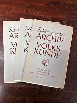 Bild des Verkufers fr Schweizerisches Archiv fr Volkskunde. Vierteljahresschrift. 57. Jahrgang 1961. zum Verkauf von Antiquariat Seibold