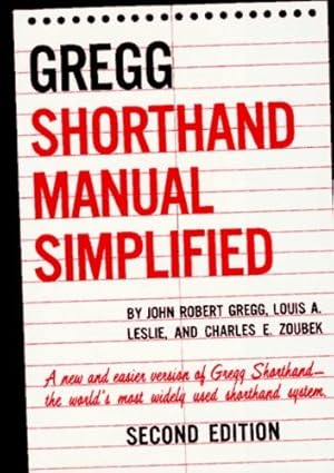 Seller image for The GREGG Shorthand Manual Simplified by Gregg, John R., Leslie, Louis A., Zoubek, Charles E. [Hardcover ] for sale by booksXpress