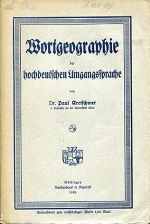 Bild des Verkufers fr Wortgeographie der hochdeutschen Umgangssprache (Hlfte 1. 2). zum Verkauf von Antiquariat Buchseite