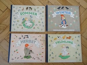 Frühling, Sommer, Herbst, Winter - 4 Bücher. Kind und Jahreseit.