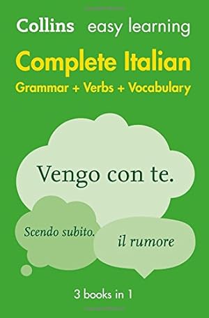 Image du vendeur pour Complete Italian Grammar Verbs Vocabulary: 3 Books in 1 (Collins Easy Learning) by Collins Dictionaries [Paperback ] mis en vente par booksXpress