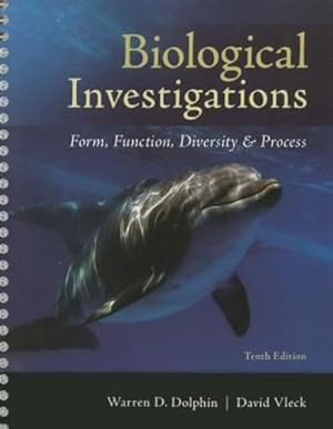 Image du vendeur pour Biological Investigations Lab Manual by Dolphin, Warren D, Vleck, David [Spiral-bound ] mis en vente par booksXpress