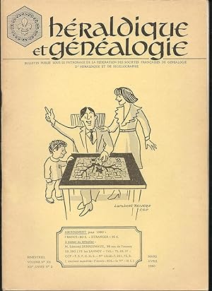 Héraldique et généalogie N°2 mars-avril 1980. (Normandie/marine/famille Taulemesse de Prinsac, etc.)