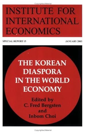 Imagen del vendedor de The Korean Diaspora in the World Economy [Paperback ] a la venta por booksXpress