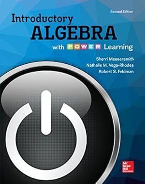 Immagine del venditore per Loose Leaf for Introductory Algebra with P.O.W.E.R. Learning by Messersmith Assistant Professor, Sherri, Perez Instructor, Lawrence, Feldman Dean College of Social & Behavioral Sciences, Robert S [Loose Leaf ] venduto da booksXpress