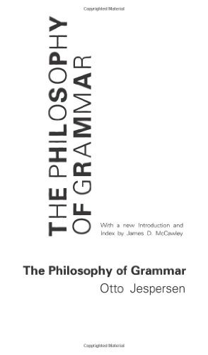 Immagine del venditore per The Philosophy of Grammar by Jespersen, Otto [Paperback ] venduto da booksXpress