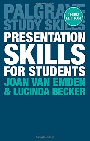 Immagine del venditore per Presentation Skills for Students (Macmillan Study Skills) by van Emden, Joan, Becker, Lucinda [Paperback ] venduto da booksXpress