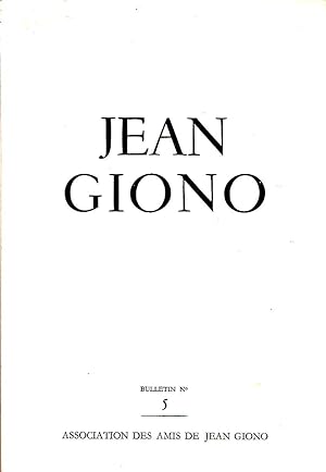 Seller image for Association des Amis de Jean Giono 5 printemps-t 1975 for sale by Sylvain Par