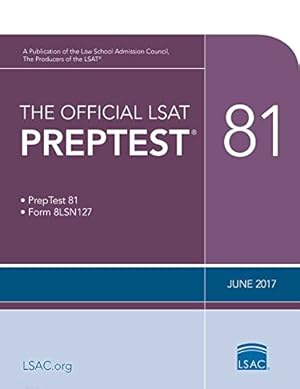 Image du vendeur pour The Official LSAT PrepTest 81: (June 2017 LSAT) by Council, Law School Admission [Paperback ] mis en vente par booksXpress