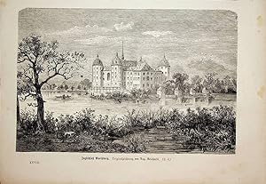 MORITZBURG, Schloss Moritzburg, Sachsen, Ansicht ca. 1870
