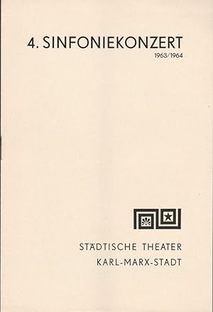 Bild des Verkufers fr Programmheft 4. Sinfoniekonzert Spielzeit 1963 / 64 zum Verkauf von Programmhefte24 Schauspiel und Musiktheater der letzten 150 Jahre