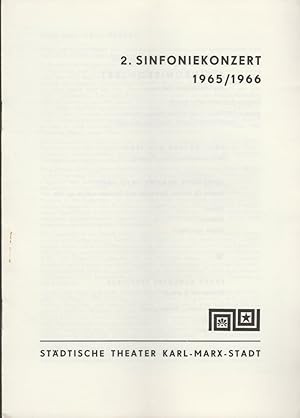 Seller image for Programmheft 2. Sinfoniekonzert Spielzeit 1965 / 66 for sale by Programmhefte24 Schauspiel und Musiktheater der letzten 150 Jahre