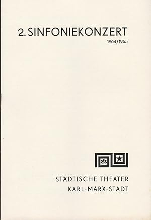 Seller image for Programmheft 2. Sinfoniekonzert Spielzeit 1964 / 65 for sale by Programmhefte24 Schauspiel und Musiktheater der letzten 150 Jahre