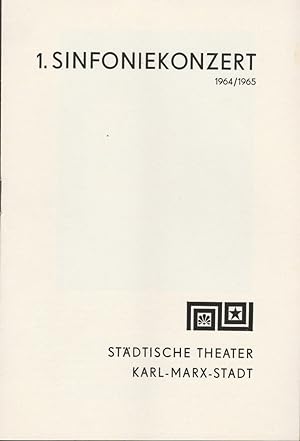Bild des Verkufers fr Programmheft 1. Sinfoniekonzert Spielzeit 1964 / 65 zum Verkauf von Programmhefte24 Schauspiel und Musiktheater der letzten 150 Jahre