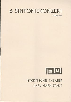 Bild des Verkufers fr Programmheft 6. Sinfoniekonzert Spielzeit 1963 / 64 zum Verkauf von Programmhefte24 Schauspiel und Musiktheater der letzten 150 Jahre