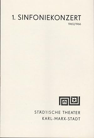 Seller image for Programmheft 1. Sinfoniekonzert Spielzeit 1965 / 66 for sale by Programmhefte24 Schauspiel und Musiktheater der letzten 150 Jahre