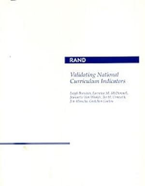 Seller image for Validating National Curriculum Indicators by Burstein, L., McDonnell, L., VanWinkle, J., Ormseth, T. H., Mirocha, J. [Paperback ] for sale by booksXpress