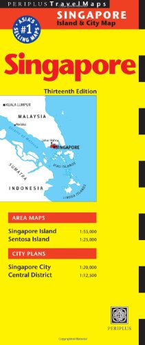 Immagine del venditore per Singapore Travel Map Thirteenth Edition (Periplus Travel Maps: Singapore Island & City Map) [Map ] venduto da booksXpress