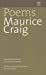 Seller image for Poems: Maurice Craig [Hardcover ] for sale by booksXpress