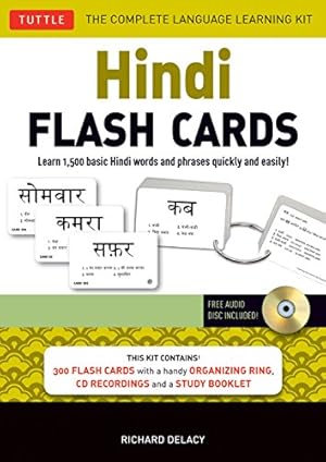 Image du vendeur pour Hindi Flash Cards Kit: Learn 1,500 basic Hindi words and phrases quickly and easily! (Audio CD Included) by Delacy, Richard [Cards ] mis en vente par booksXpress