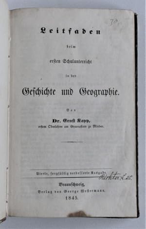 Leitfaden beim ersten Schulunterricht in der Geschichte und Geographie.