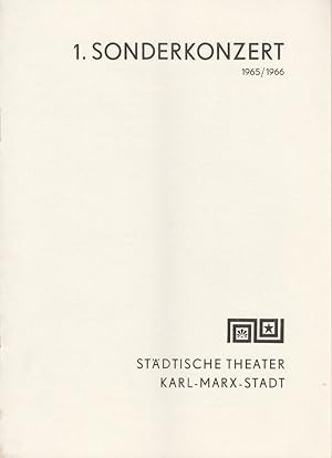 Bild des Verkufers fr Programmheft 1. Sonderkonzert Spielzeit 1965 / 66 zum Verkauf von Programmhefte24 Schauspiel und Musiktheater der letzten 150 Jahre