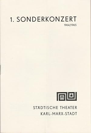 Bild des Verkufers fr Programmheft 1. Sonderkonzert Spielzeit 1964 / 65 zum Verkauf von Programmhefte24 Schauspiel und Musiktheater der letzten 150 Jahre