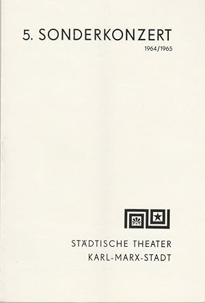 Bild des Verkufers fr Programmheft 5. Sonderkonzert Spielzeit 1964 / 65 zum Verkauf von Programmhefte24 Schauspiel und Musiktheater der letzten 150 Jahre