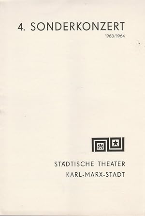 Immagine del venditore per Programmheft 4. Sonderkonzert Spielzeit 1963 / 64 venduto da Programmhefte24 Schauspiel und Musiktheater der letzten 150 Jahre