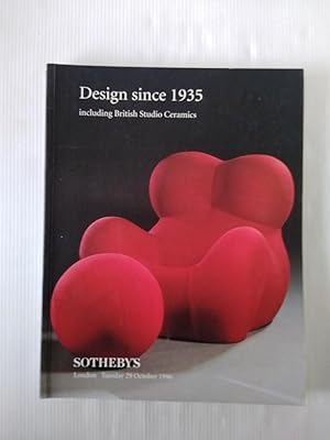 Design since 1935 29th October 1996 Sotheby's auction catalogue