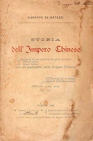 Storia dell'Impero Chinese desunta dagli scritti di quel popolo con un'appendice sulla lingua Chi...