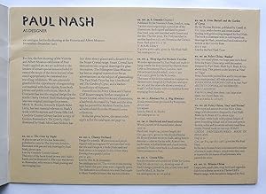 Paul Nash as Designer. Victoria and Albert Museum.